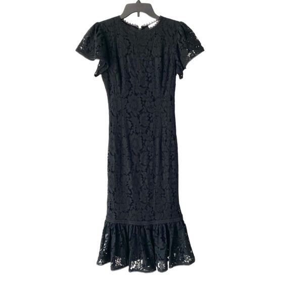 Rachel Parcell Black Lace Cap Sleeve Sheath Midi Dress size XS NWTs - Picture 2 of 10